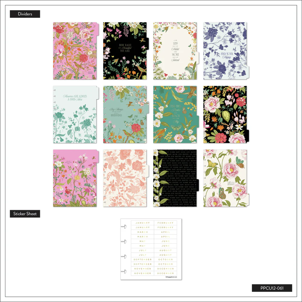 Undated Feathers & Flowers Happy Planner - Classic Vertical Layout - 12 Months 7 Undated Feathers & Flowers Happy Planner - Classic Vertical Layout - 12 Months