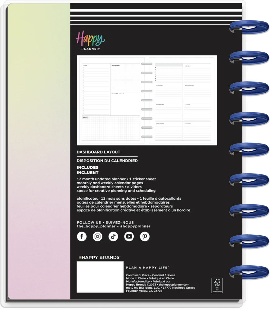 Undated Seeds of Joy Happy Planner - Classic Dashboard Layout - 12 Months 10 Undated Seeds of Joy Happy Planner - Classic Dashboard Layout - 12 Months
