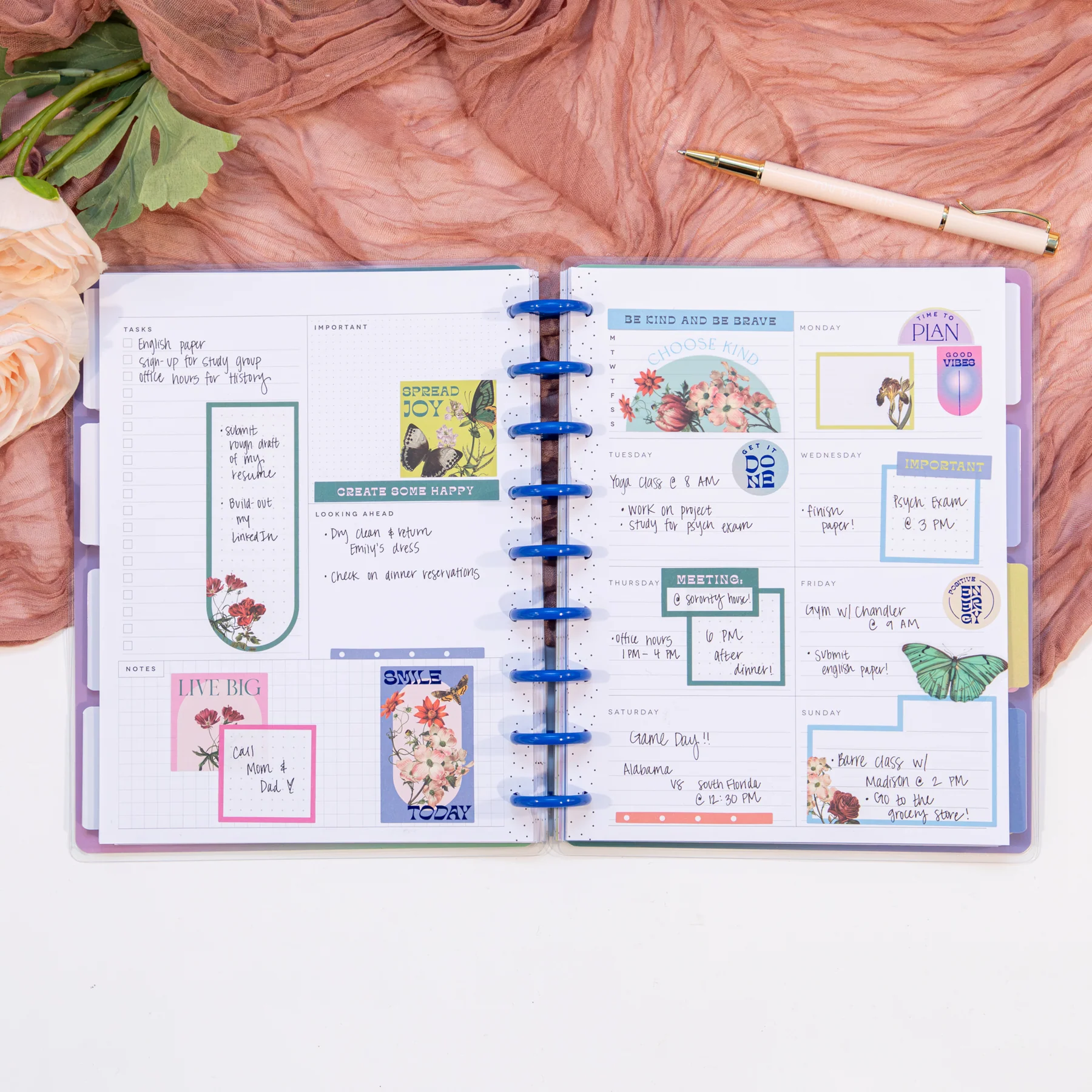 Undated Seeds of Joy Happy Planner - Classic Dashboard Layout - 12 Months 3 Undated Seeds of Joy Happy Planner - Classic Dashboard Layout - 12 Months
