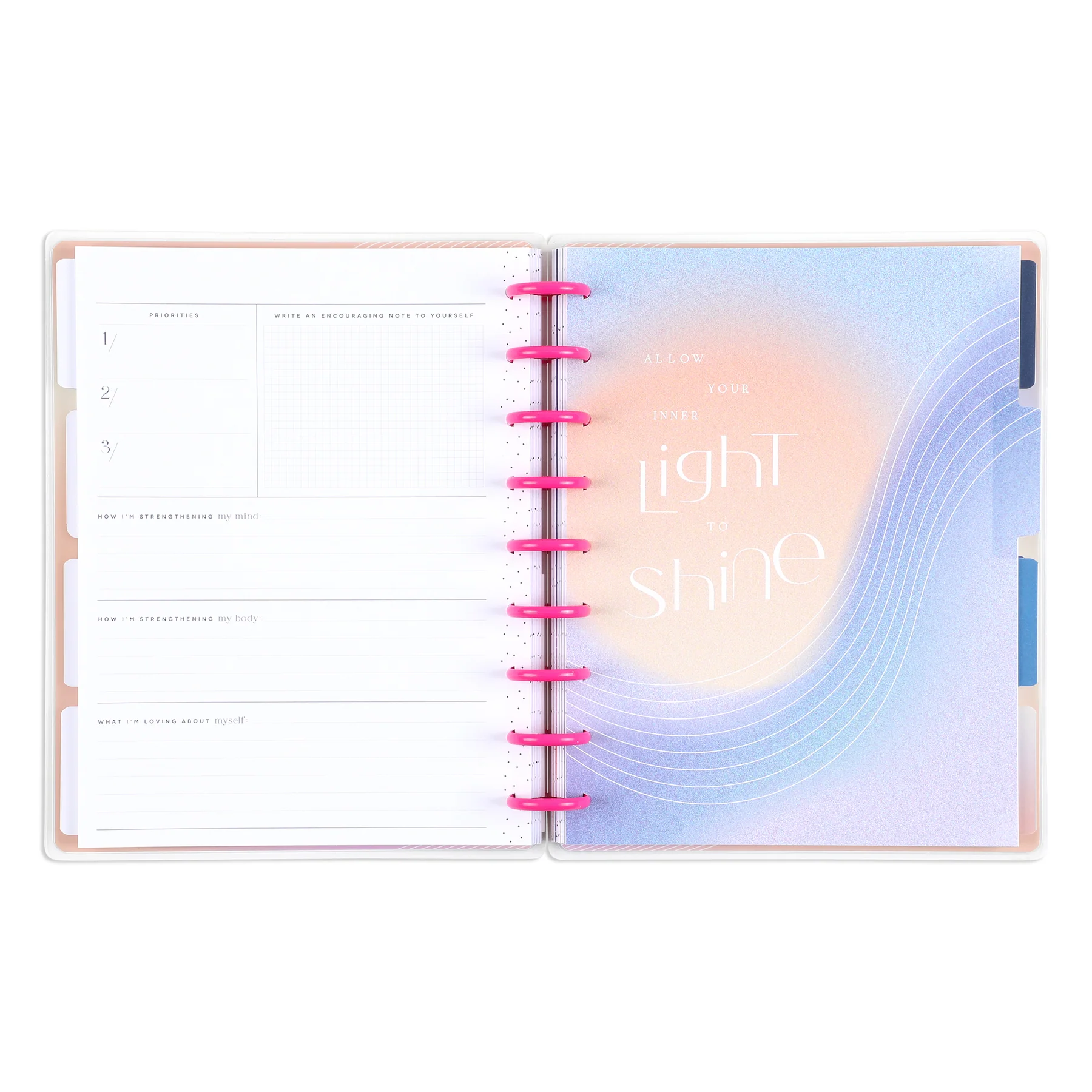 Undated New Aura Happy Planner - Classic Wellness Layout - 12 Months