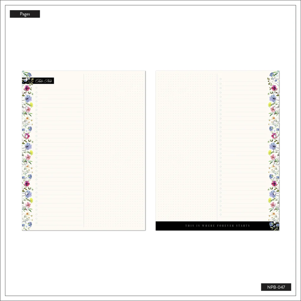 Blooming Romance Wedding - Dot Grid + Checklist Pages Notebook - 60 Sheets 7 Blooming Romance Wedding - Dot Grid + Checklist Pages Notebook - 60 Sheets