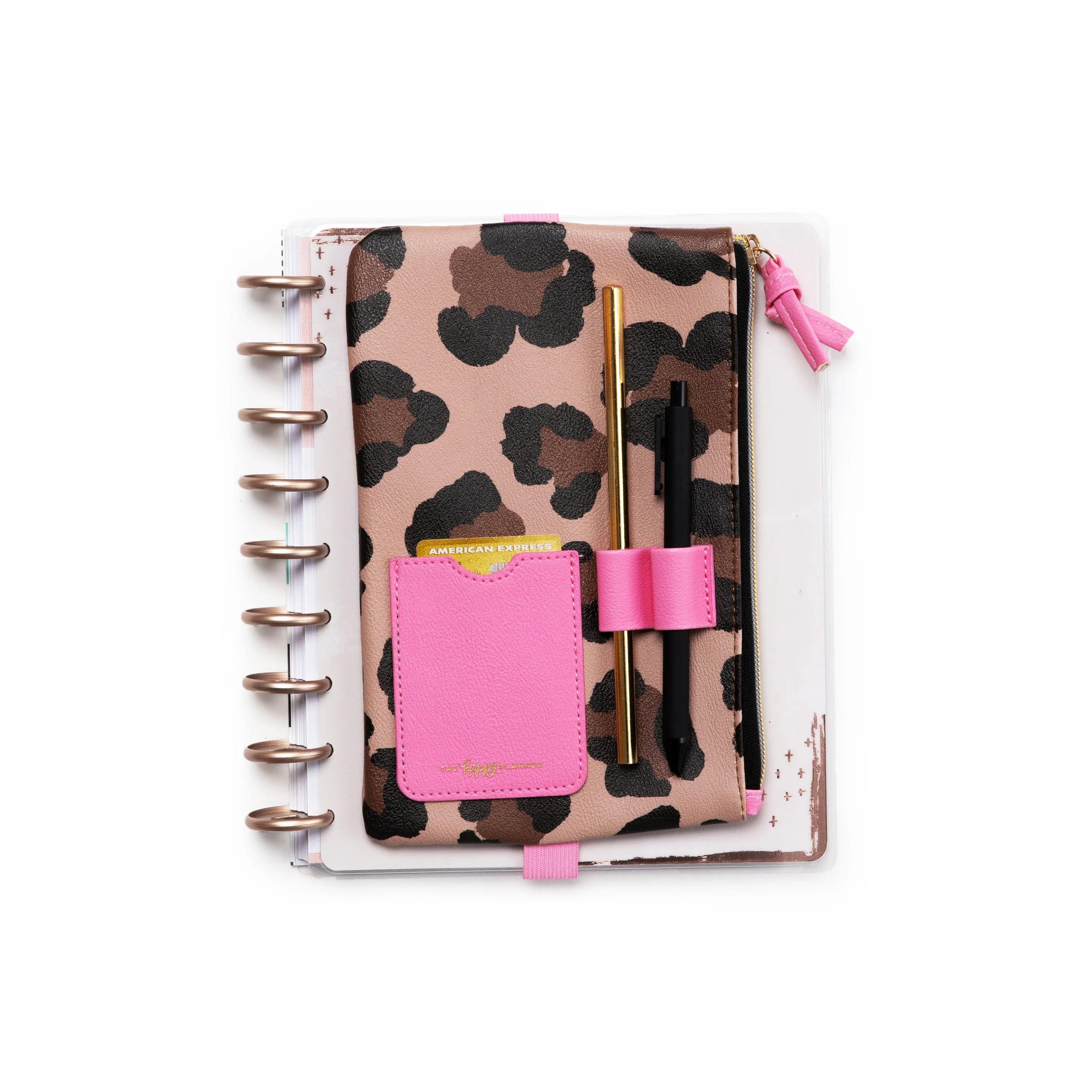 Leopard Classic Banded Pouch With Pen Loop