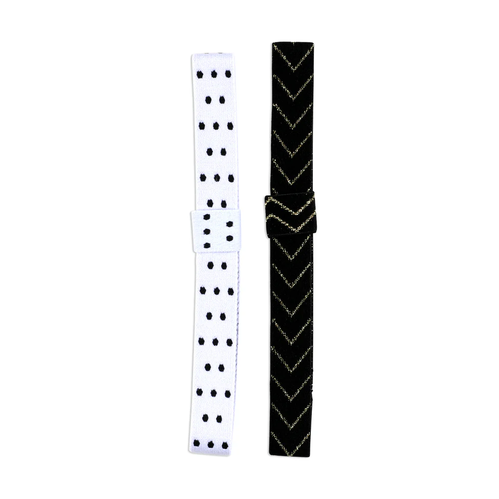 Black & White Elastic Band Pen Holder - 2 Pack 4 Black & White Elastic Band Pen Holder - 2 Pack