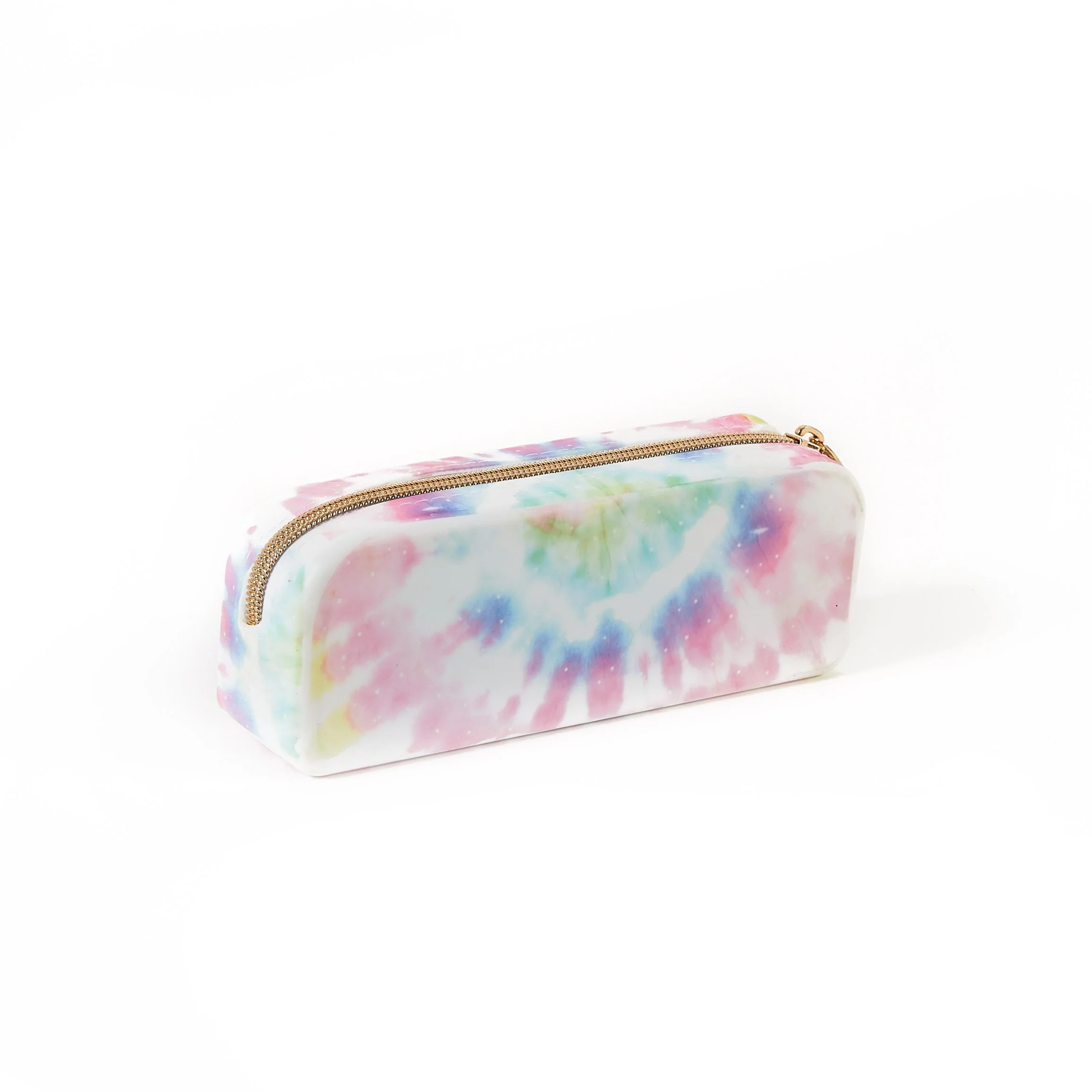 Pastel Tie-Dye Silicone Zip Pen Pouch