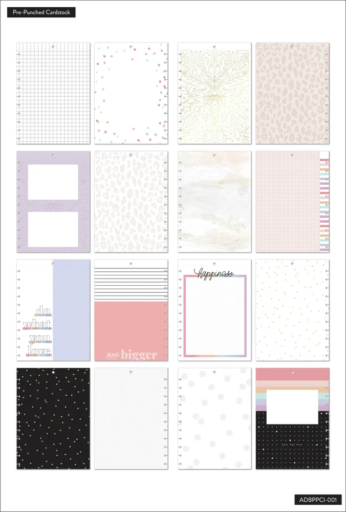 Happy Memory Keeping® - Muted Colors Big Pre-Punched Cardstock 12 Happy Memory Keeping® - Muted Colors Big Pre-Punched Cardstock