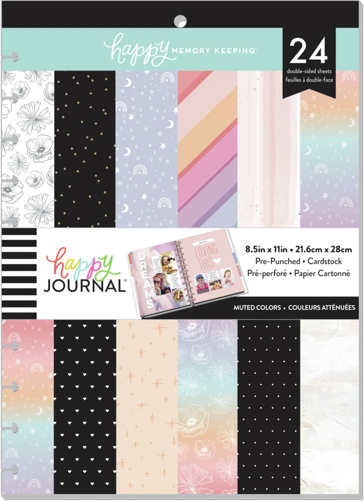 Happy Memory Keeping® - Muted Colors Big Pre-Punched Cardstock 9 Happy Memory Keeping® - Muted Colors Big Pre-Punched Cardstock