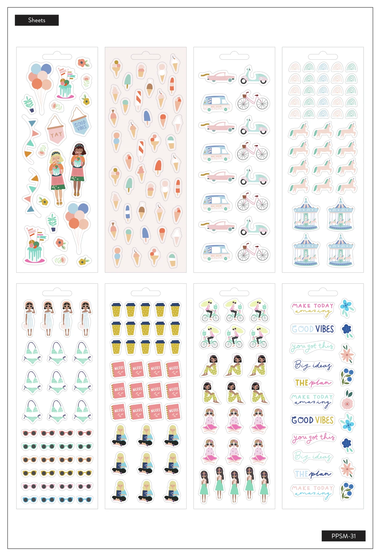Squad Goals - 8 Sticker Sheets 4 Squad Goals - 8 Sticker Sheets