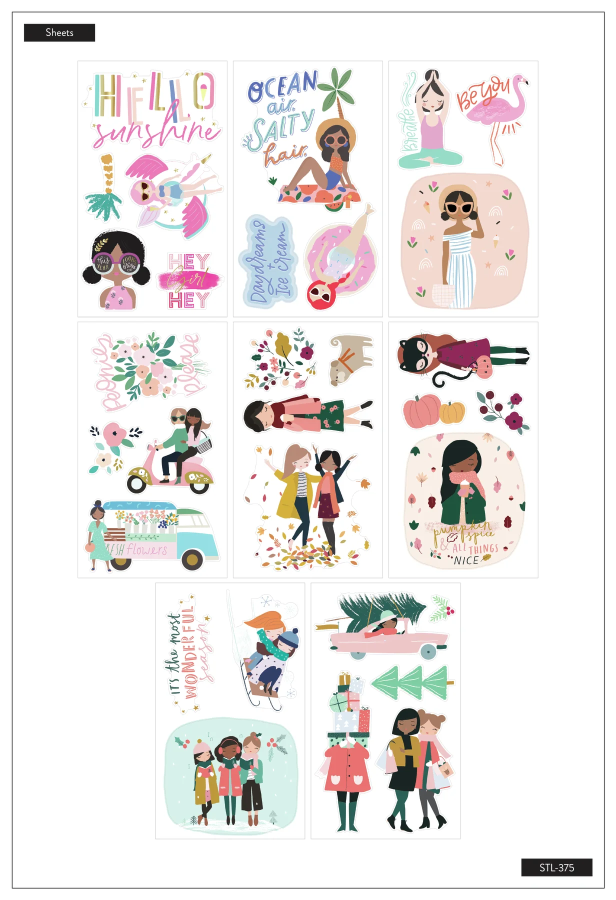 Squad Goals Seasons - 8 Sticker Sheets 3 Squad Goals Seasons - 8 Sticker Sheets