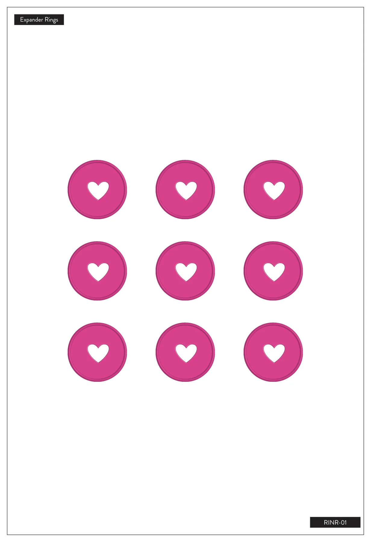 Clear Hot Pink - Medium Plastic Disc Set