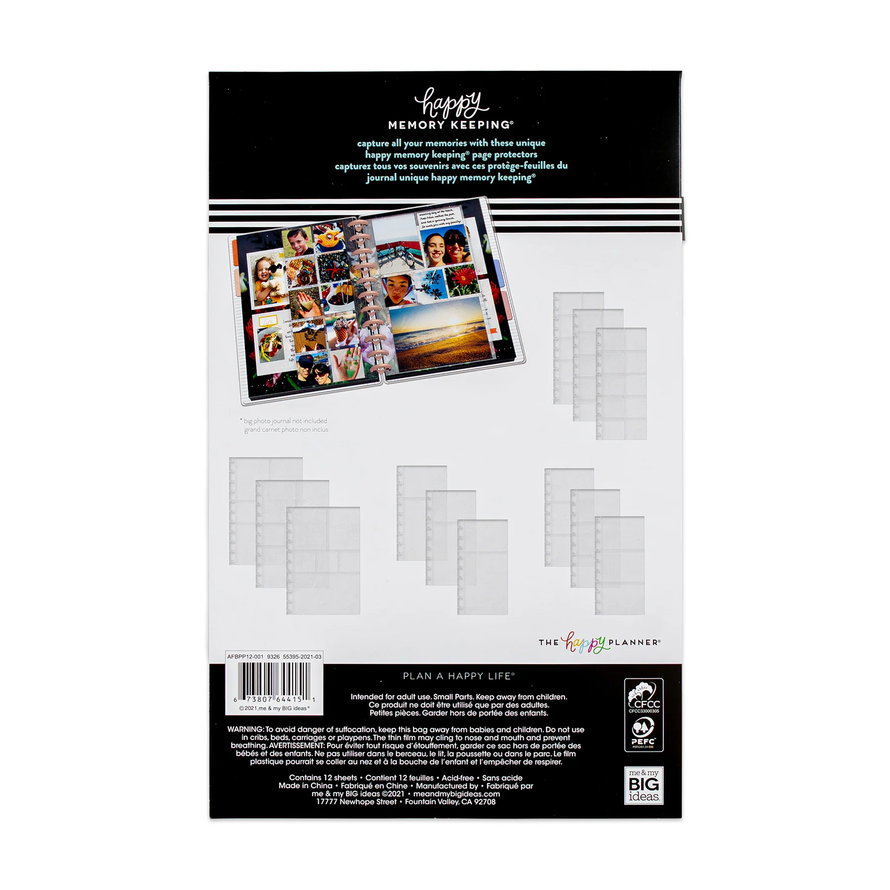 Happy Memory Keeping - Snap-In Page Protectors - Big