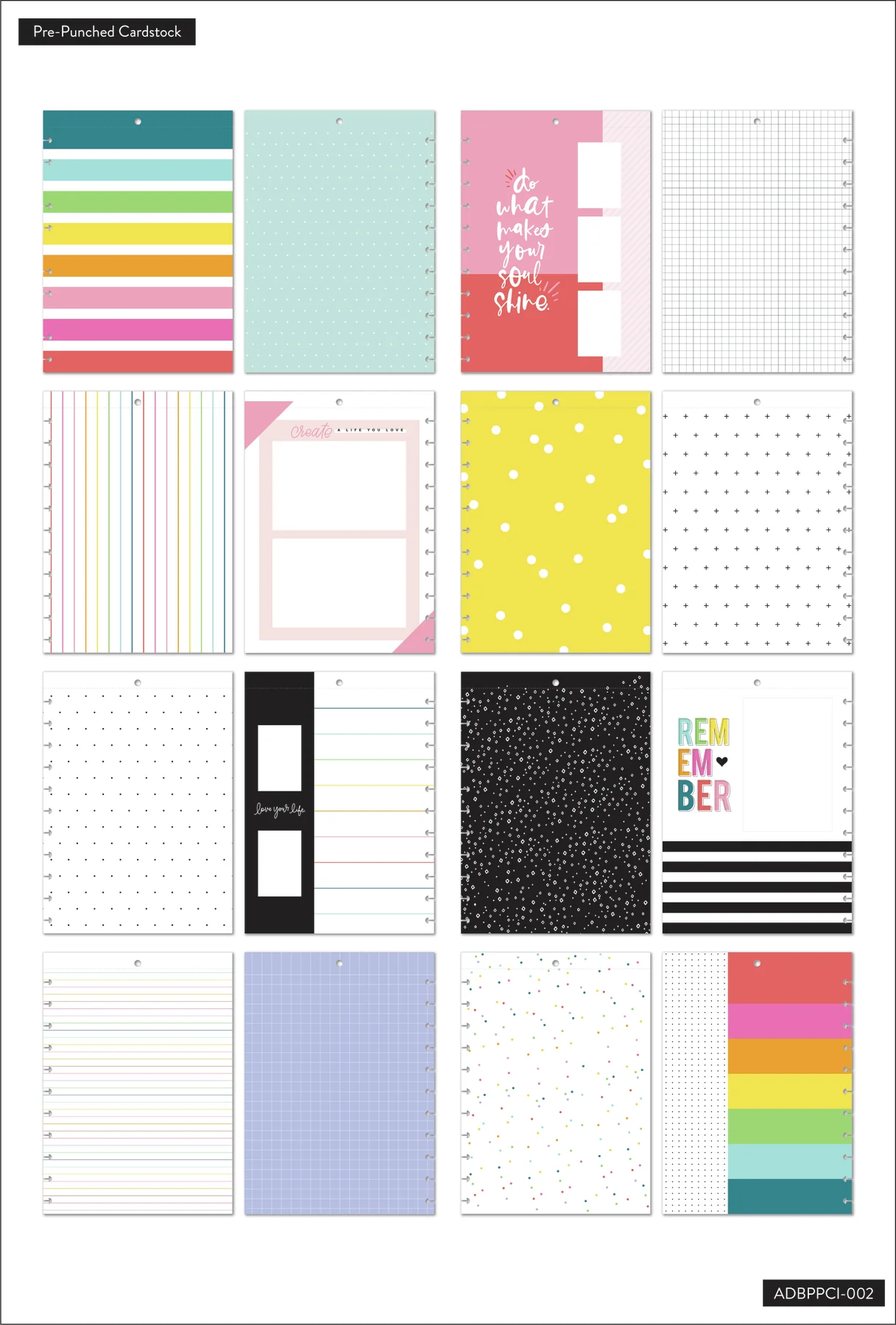 Brights - Prepunched Snap-In Photo Pages