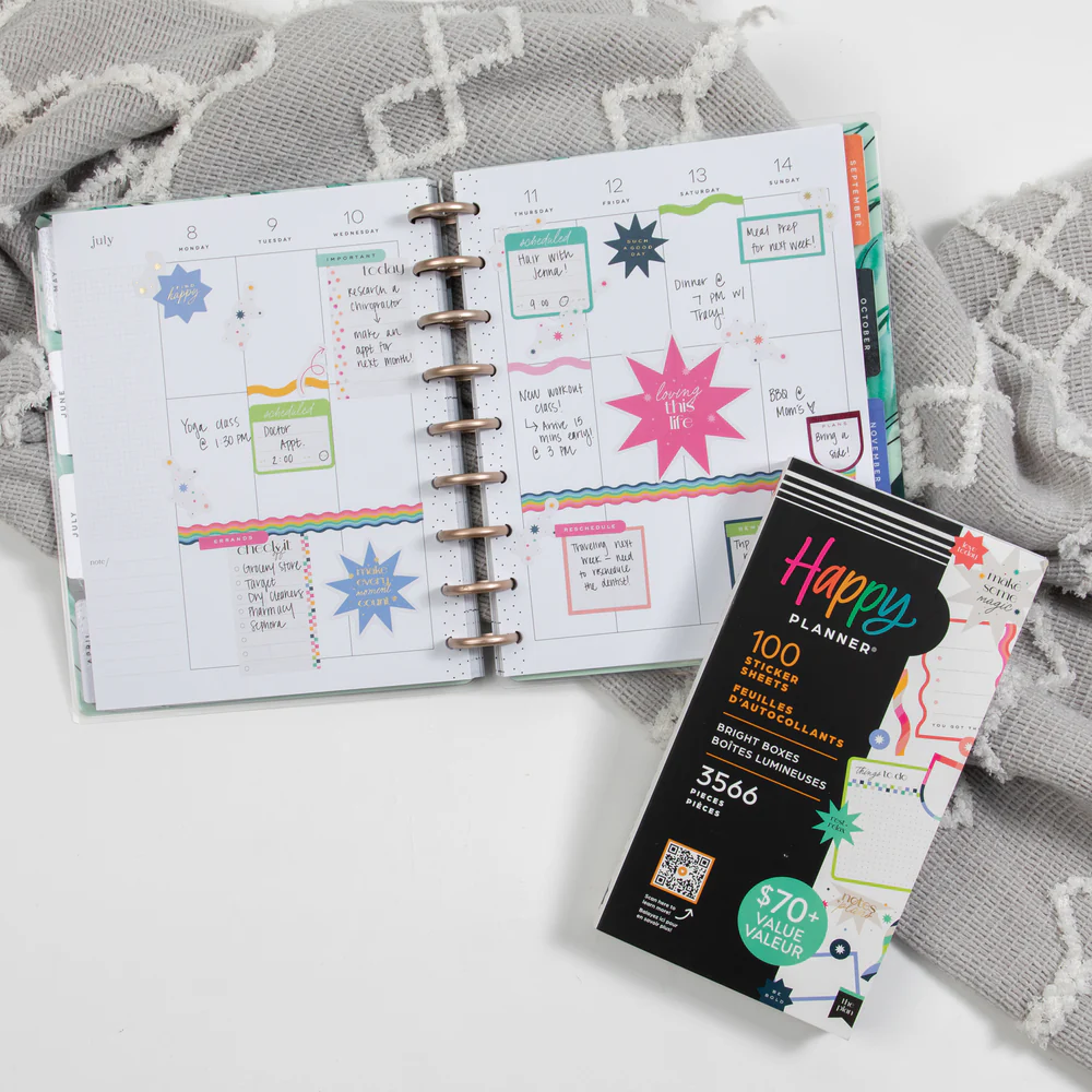 Bright Colorful Boxes - Mega Value Pack Stickers - 100 Sheets 3 Bright Colorful Boxes - Mega Value Pack Stickers - 100 Sheets