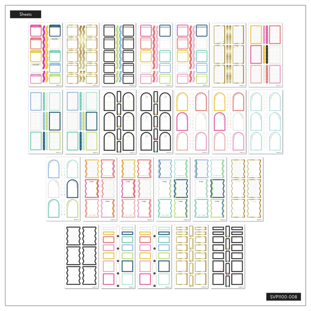 Bright Colorful Boxes - Mega Value Pack Stickers - 100 Sheets 7 Bright Colorful Boxes - Mega Value Pack Stickers - 100 Sheets