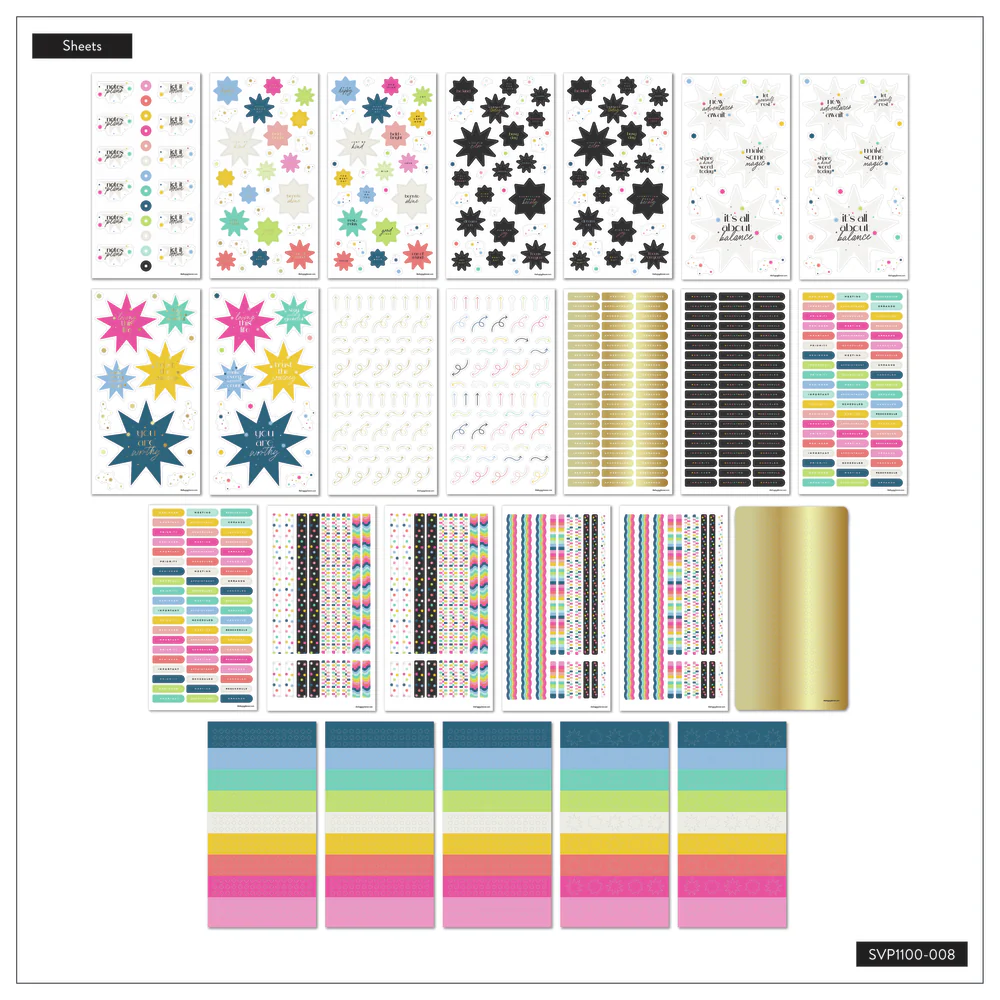 Bright Colorful Boxes - Mega Value Pack Stickers - 100 Sheets 9 Bright Colorful Boxes - Mega Value Pack Stickers - 100 Sheets