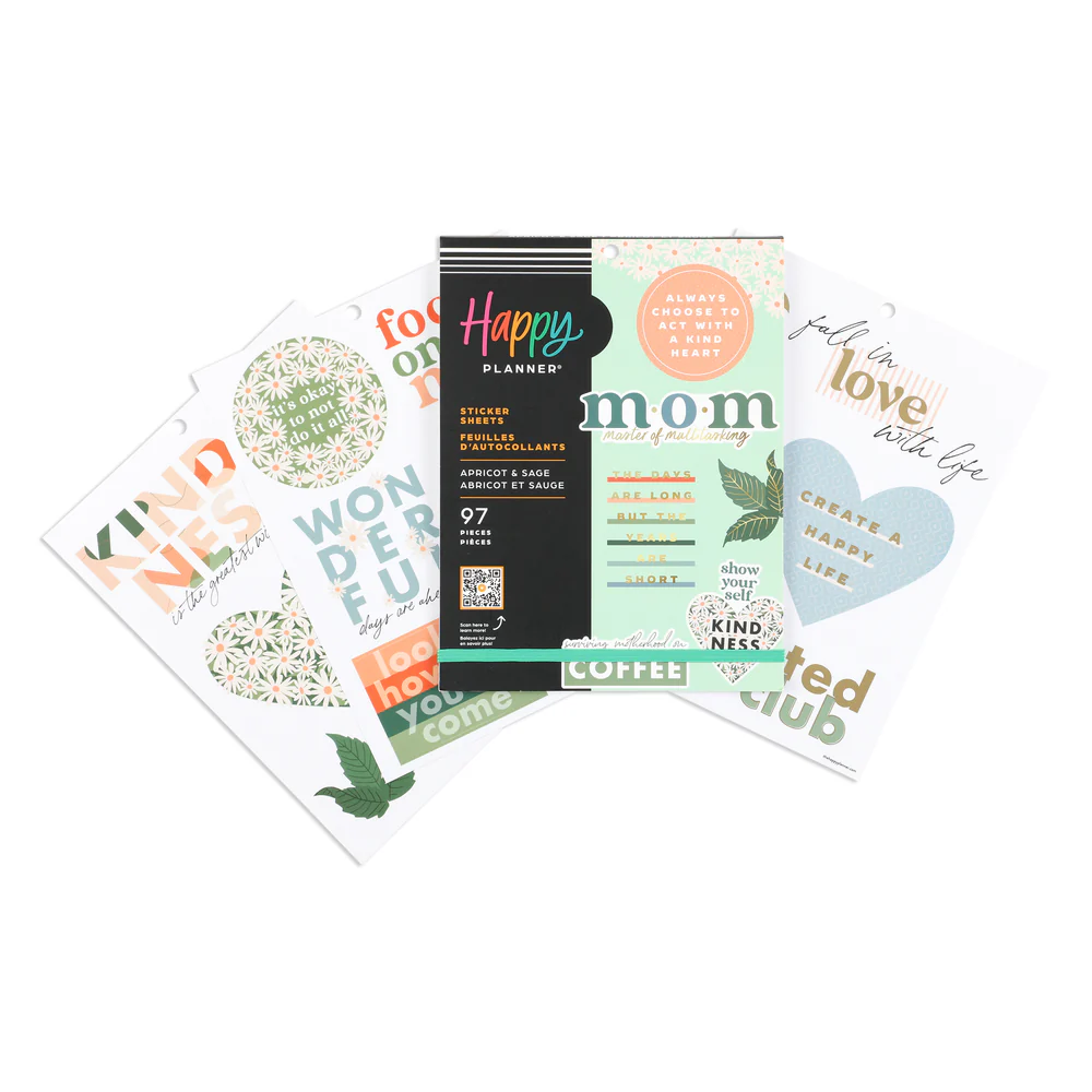 Apricot & Sage Mom - Large Value Pack Stickers 2 Apricot & Sage Mom - Large Value Pack Stickers