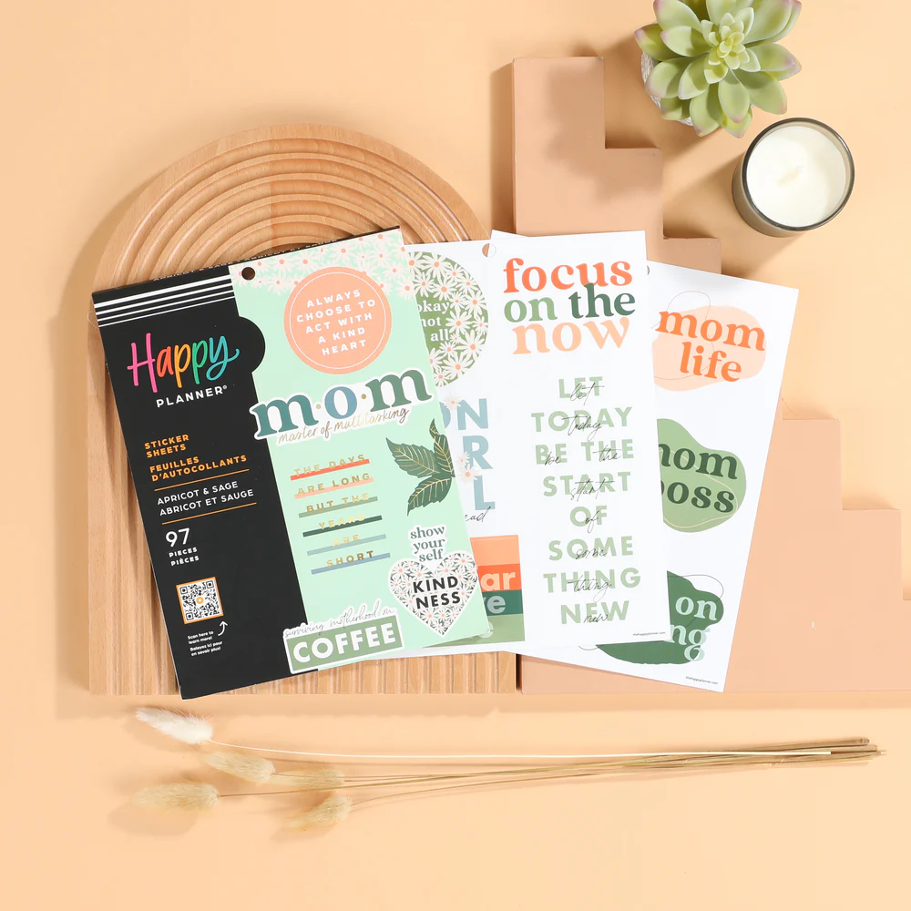 Apricot & Sage Mom - Large Value Pack Stickers 4 Apricot & Sage Mom - Large Value Pack Stickers