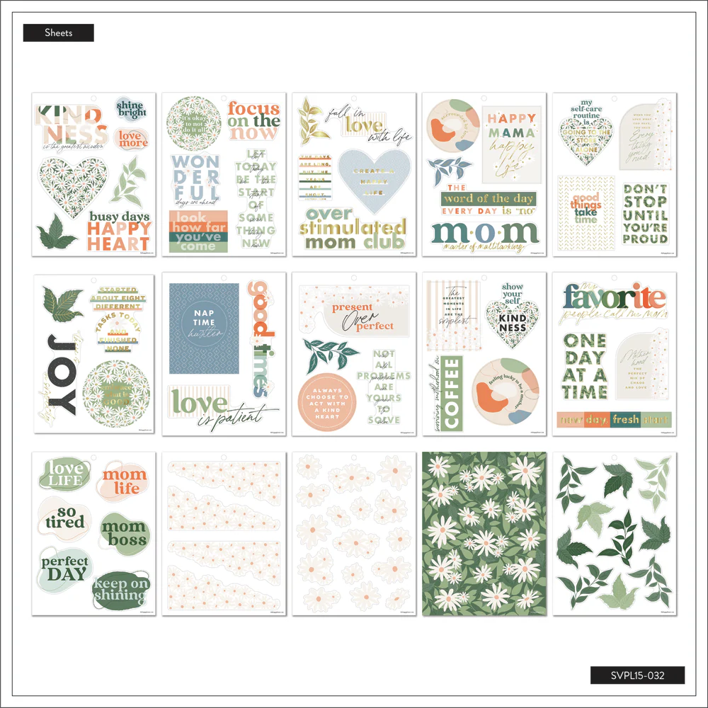 Apricot & Sage Mom - Large Value Pack Stickers 6 Apricot & Sage Mom - Large Value Pack Stickers