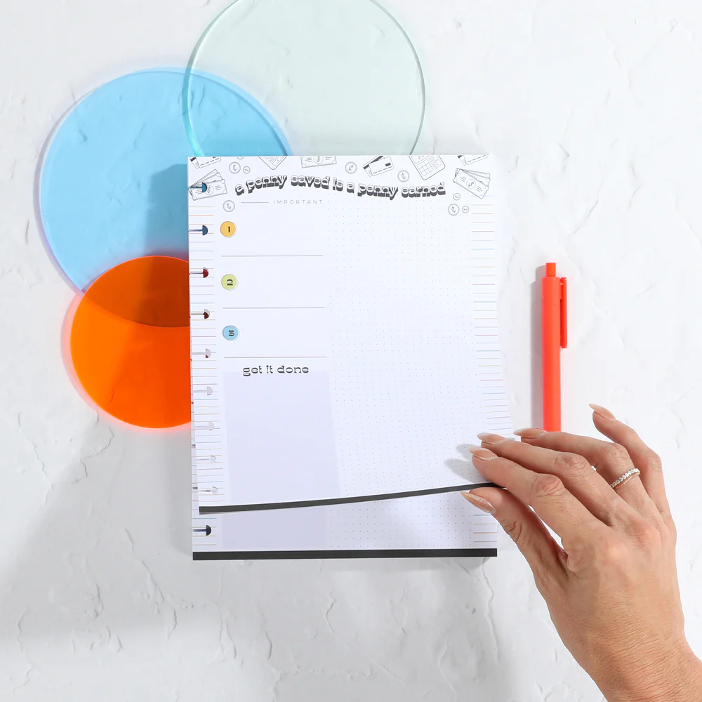 Bright Budget - Classic Block Notepad - 100 Sheets