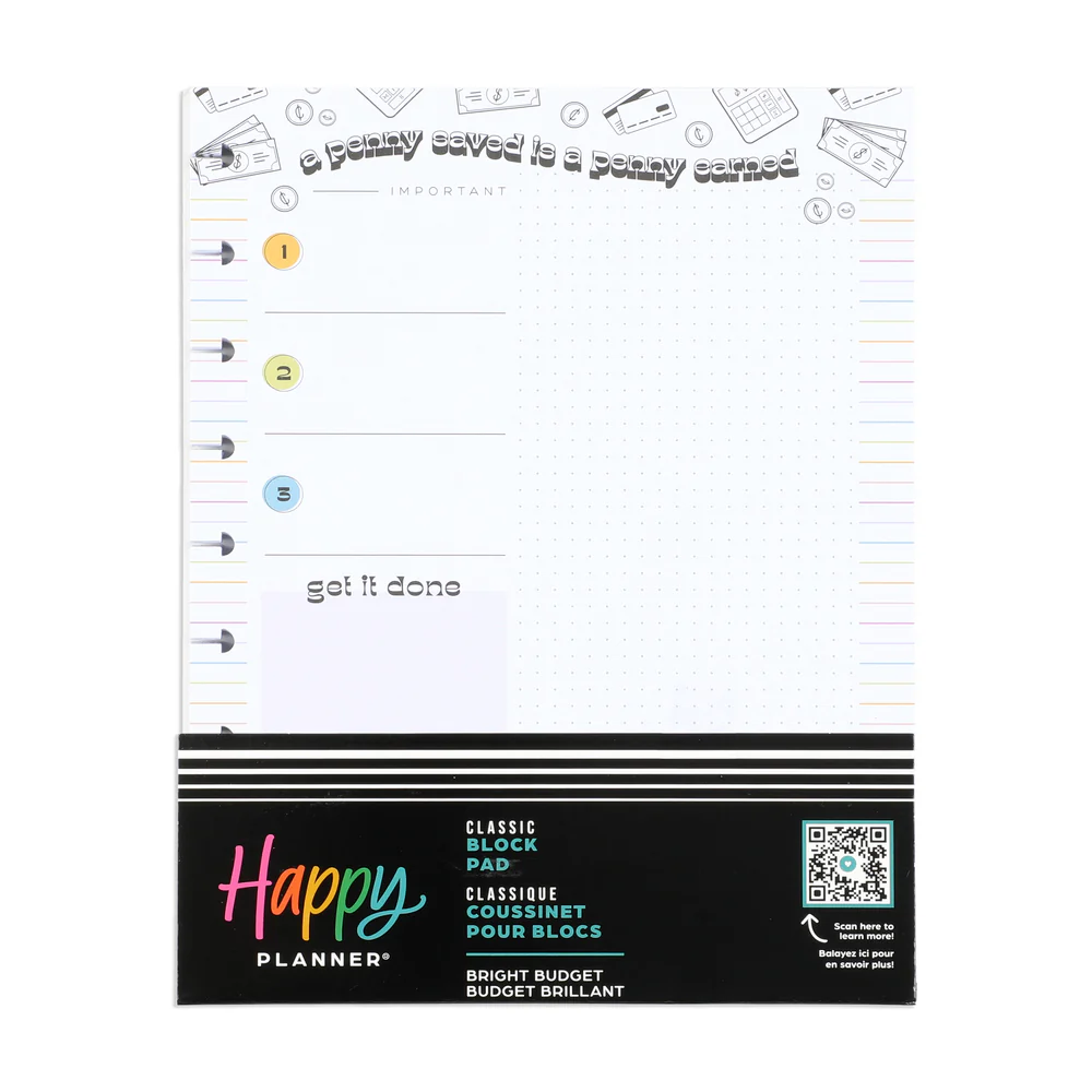 Bright Budget - Classic Block Notepad - 100 Sheets 5 Bright Budget - Classic Block Notepad - 100 Sheets