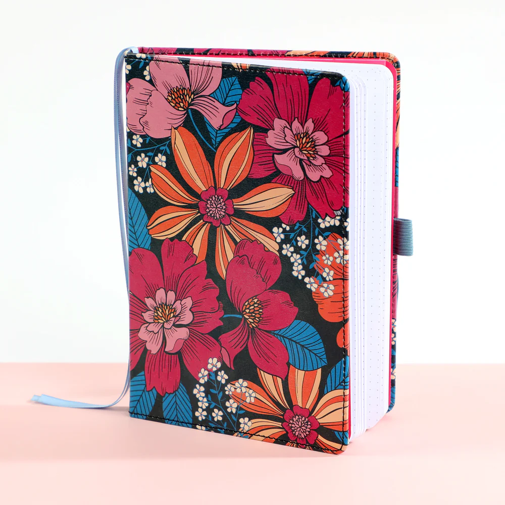 Retro Blooms - Bullet Dot Grid Happy Journal® - 80 Sheets - 160gsm Paper 3 Retro Blooms - Bullet Dot Grid Happy Journal® - 80 Sheets - 160gsm Paper