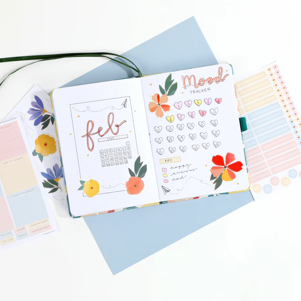 Muted Meadow - Bullet Dot Grid Happy Journal® - 80 Sheets - 160gsm Paper 2 Muted Meadow - Bullet Dot Grid Happy Journal® - 80 Sheets - 160gsm Paper