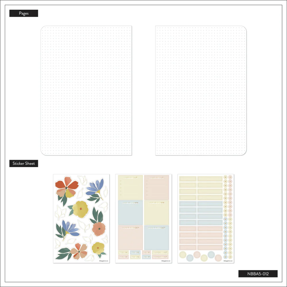 Muted Meadow - Bullet Dot Grid Happy Journal® - 80 Sheets - 160gsm Paper 7 Muted Meadow - Bullet Dot Grid Happy Journal® - 80 Sheets - 160gsm Paper