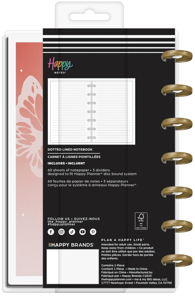 Butterfly Bliss - Dotted Lined Mini Notebook - 60 Sheets 8 Butterfly Bliss - Dotted Lined Mini Notebook - 60 Sheets