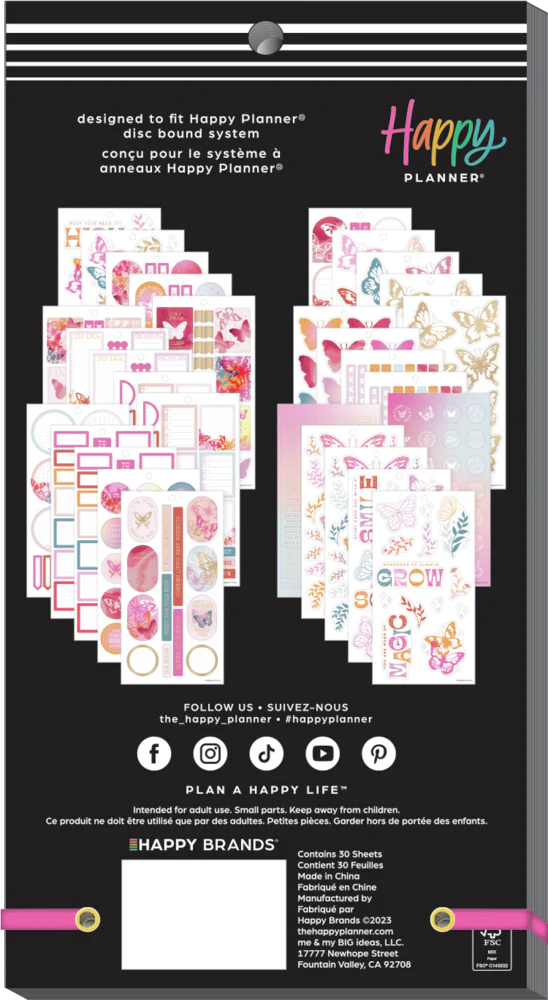 Butterfly Bliss - Value Pack Stickers 8 Butterfly Bliss - Value Pack Stickers