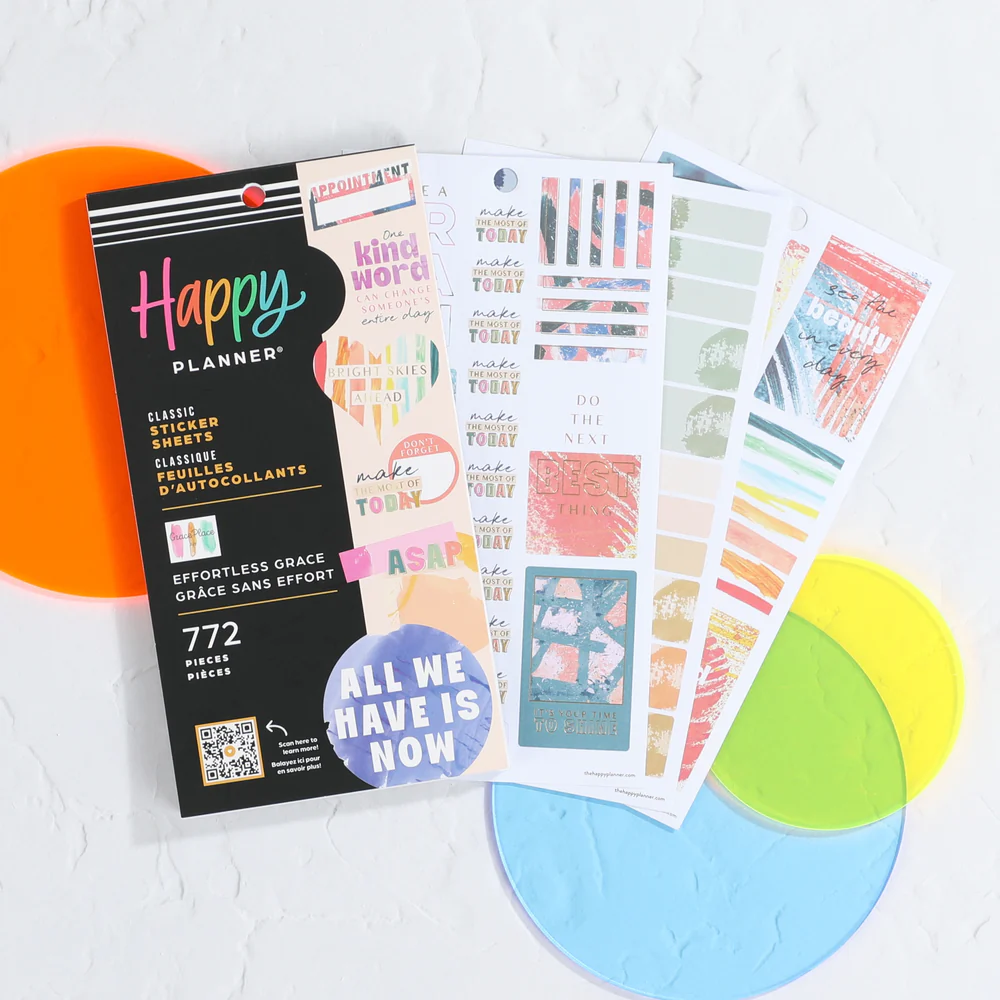 Happy Planner x GracePlace Effortless Grace - Value Pack Stickers 4 Happy Planner x GracePlace Effortless Grace - Value Pack Stickers