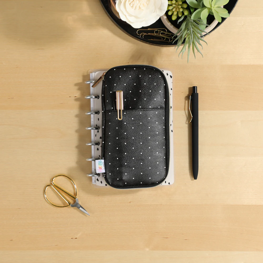 Polka Dot - Banded Accessory Zip Pouch 3 Polka Dot - Banded Accessory Zip Pouch