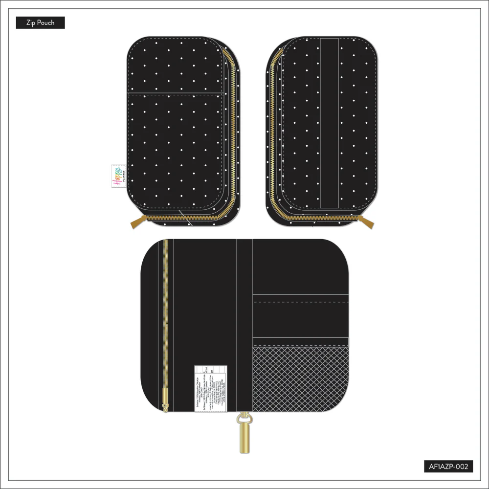 Polka Dot - Banded Accessory Zip Pouch 5 Polka Dot - Banded Accessory Zip Pouch
