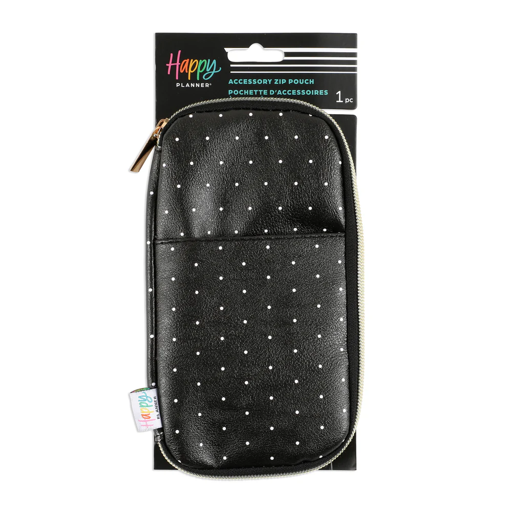 Polka Dot - Banded Accessory Zip Pouch 6 Polka Dot - Banded Accessory Zip Pouch