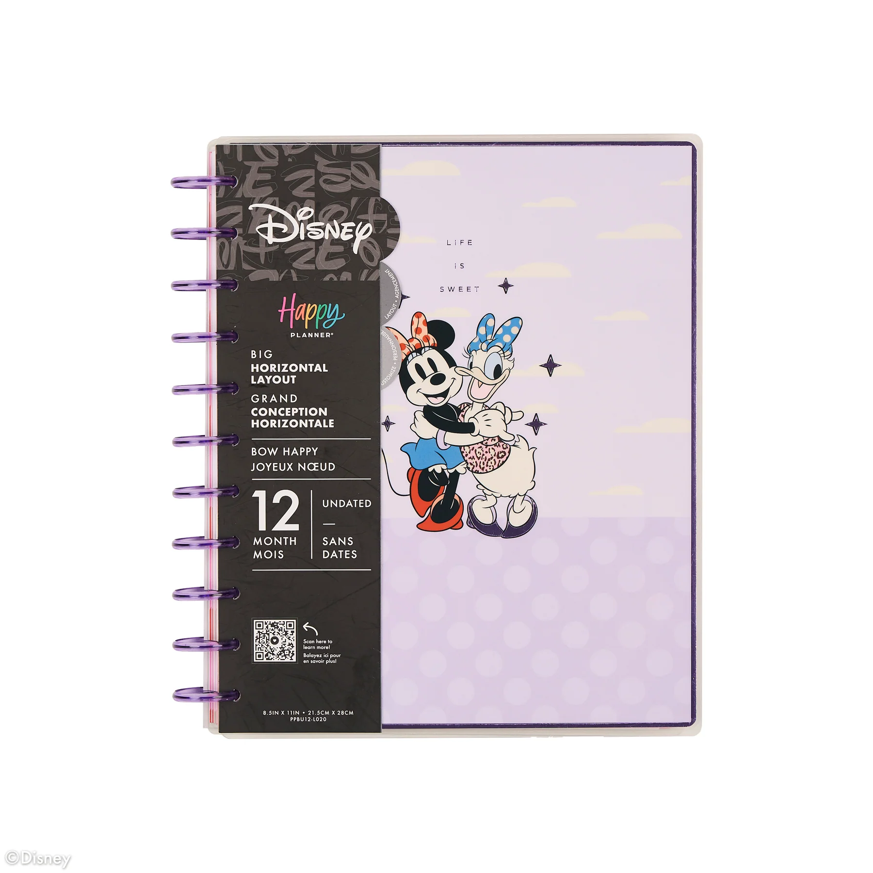 Undated Disney Minnie Mouse Bow Happy Customizable Planner - Big Horizontal Layout - 12 Months 20 Undated Disney Minnie Mouse Bow Happy Customizable Planner - Big Horizontal Layout - 12 Months