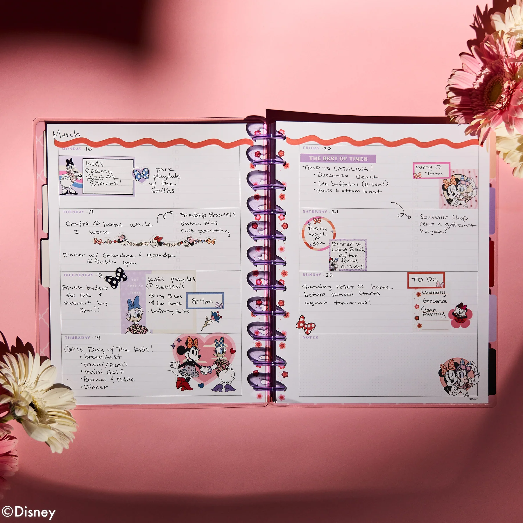 Undated Disney Minnie Mouse Bow Happy Customizable Planner - Big Horizontal Layout - 12 Months 4 Undated Disney Minnie Mouse Bow Happy Customizable Planner - Big Horizontal Layout - 12 Months