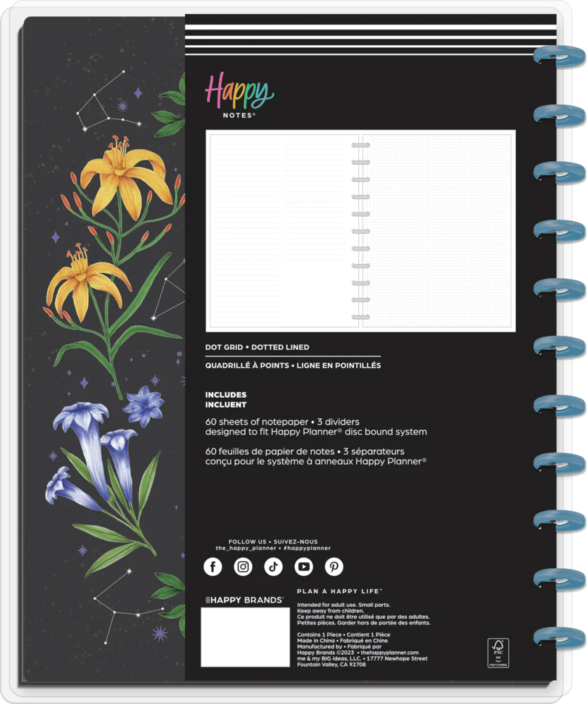 Moody Blooms - Dot Grid + Dotted Lined Checklist Big Notebook - 60 Sheets 7 Moody Blooms - Dot Grid + Dotted Lined Checklist Big Notebook - 60 Sheets