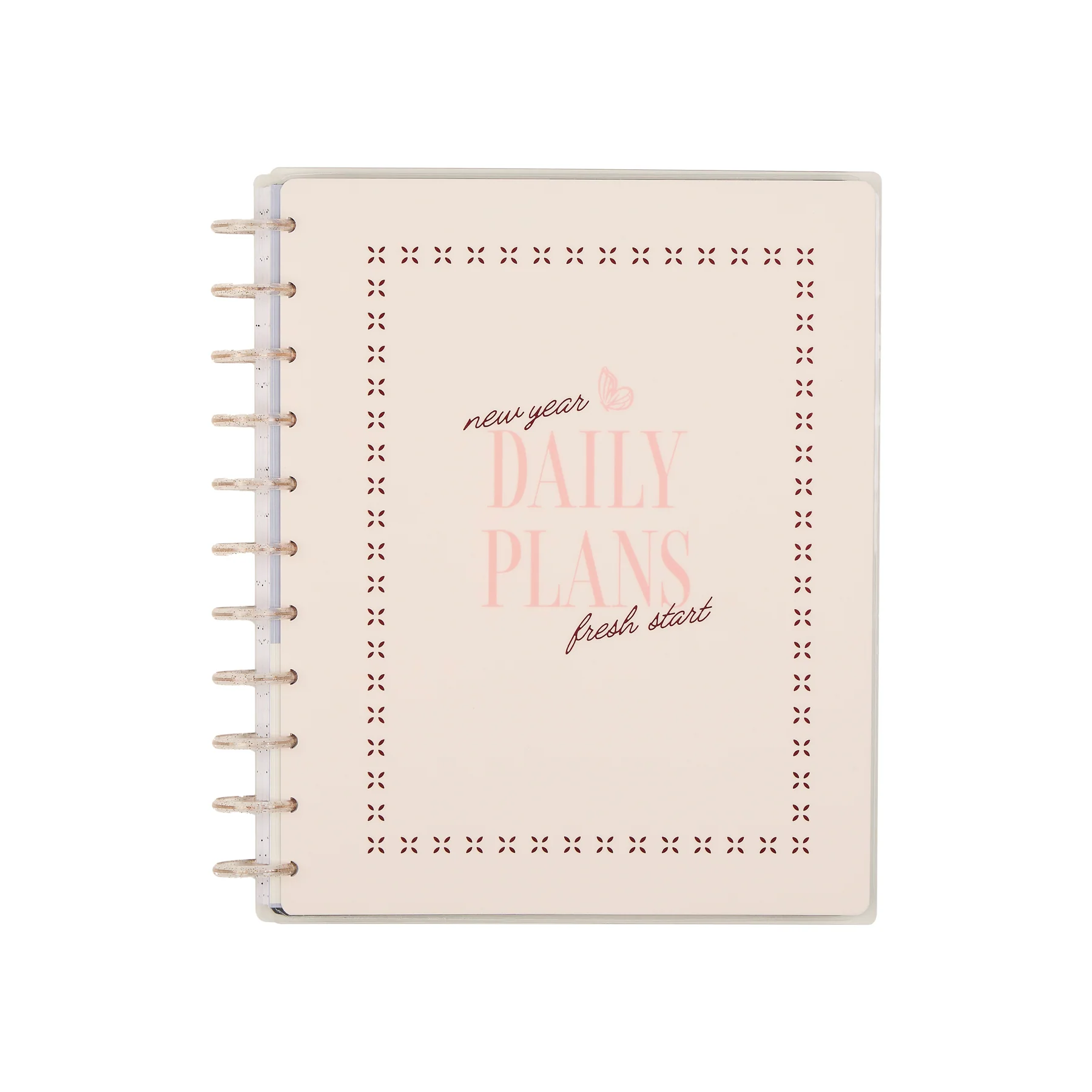 Undated Café Coquette Customizable Planner - Big Horizontal Layout - 12 Months