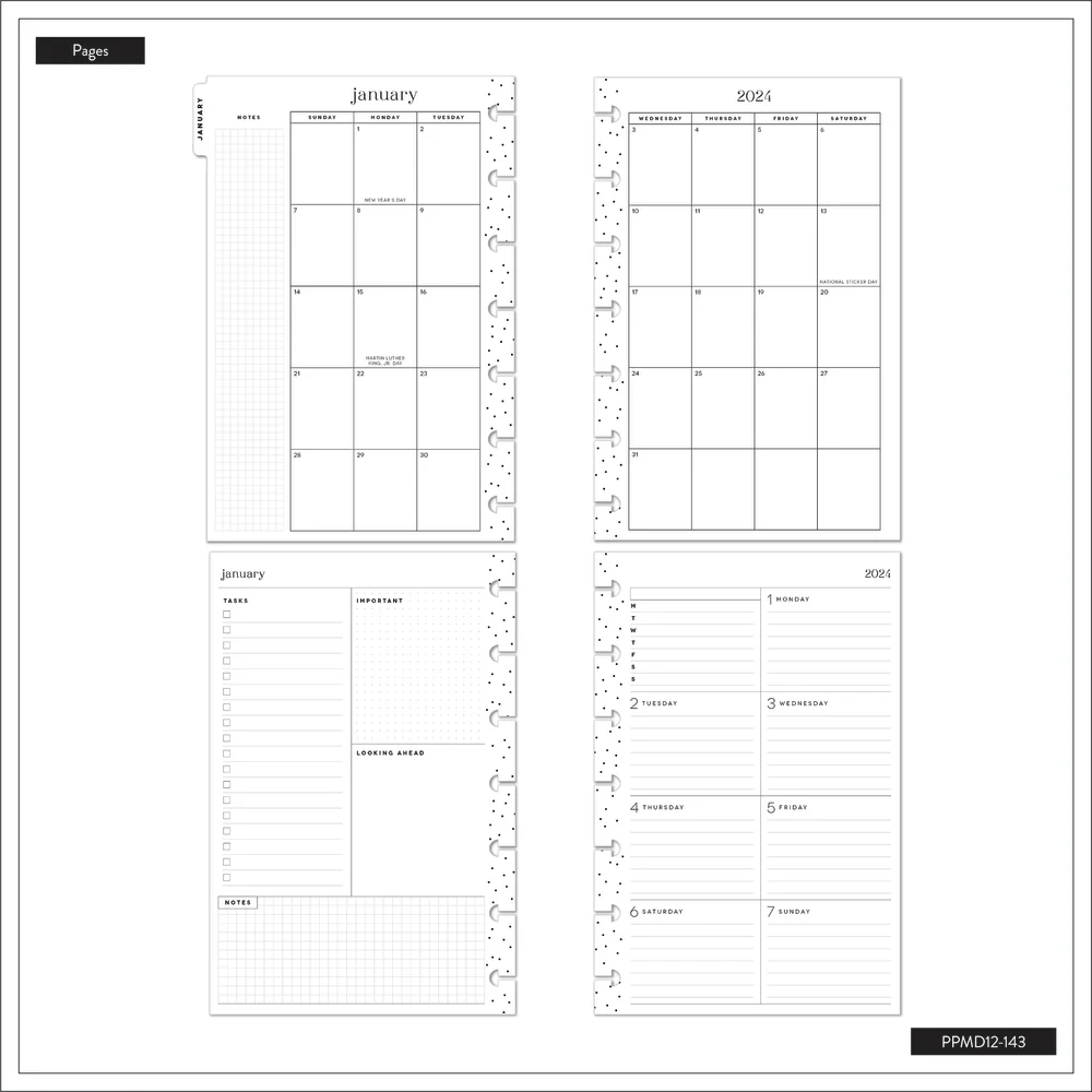 2024 Miss Maker Happy Planner - Mini Dashboard Layout - 12 Months 9 2024 Miss Maker Happy Planner - Mini Dashboard Layout - 12 Months