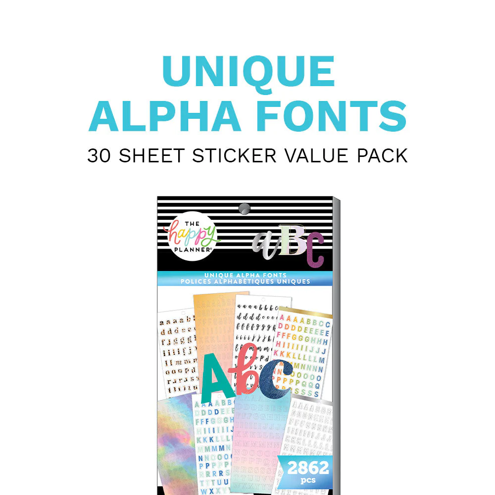 Value Pack Stickers - Unique Alpha Fonts 6 Value Pack Stickers - Unique Alpha Fonts