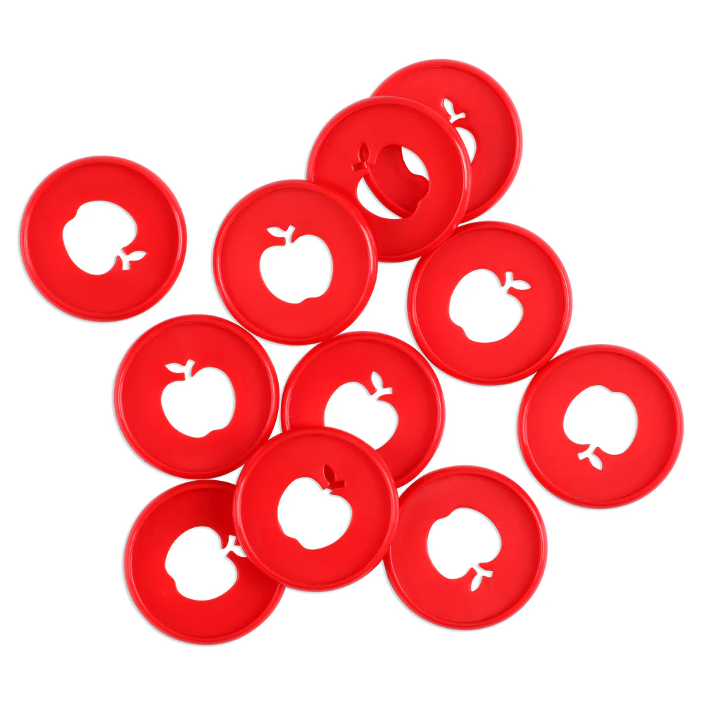 Red Apple Cutout - Medium Plastic Disc Set
