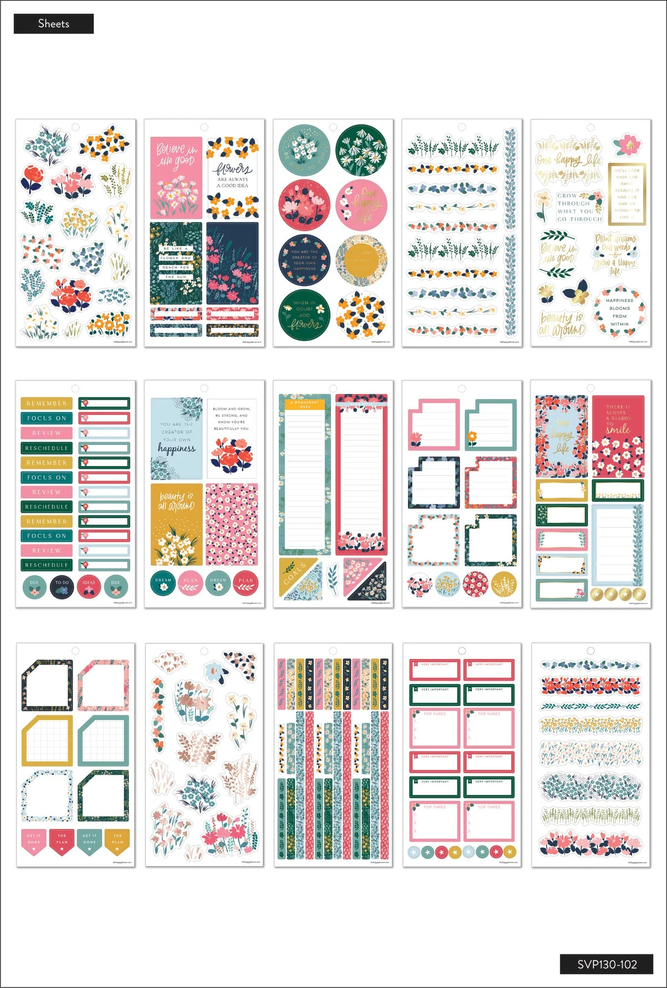 Value Pack Stickers - Teeny Florals - Big 5 Value Pack Stickers - Teeny Florals - Big