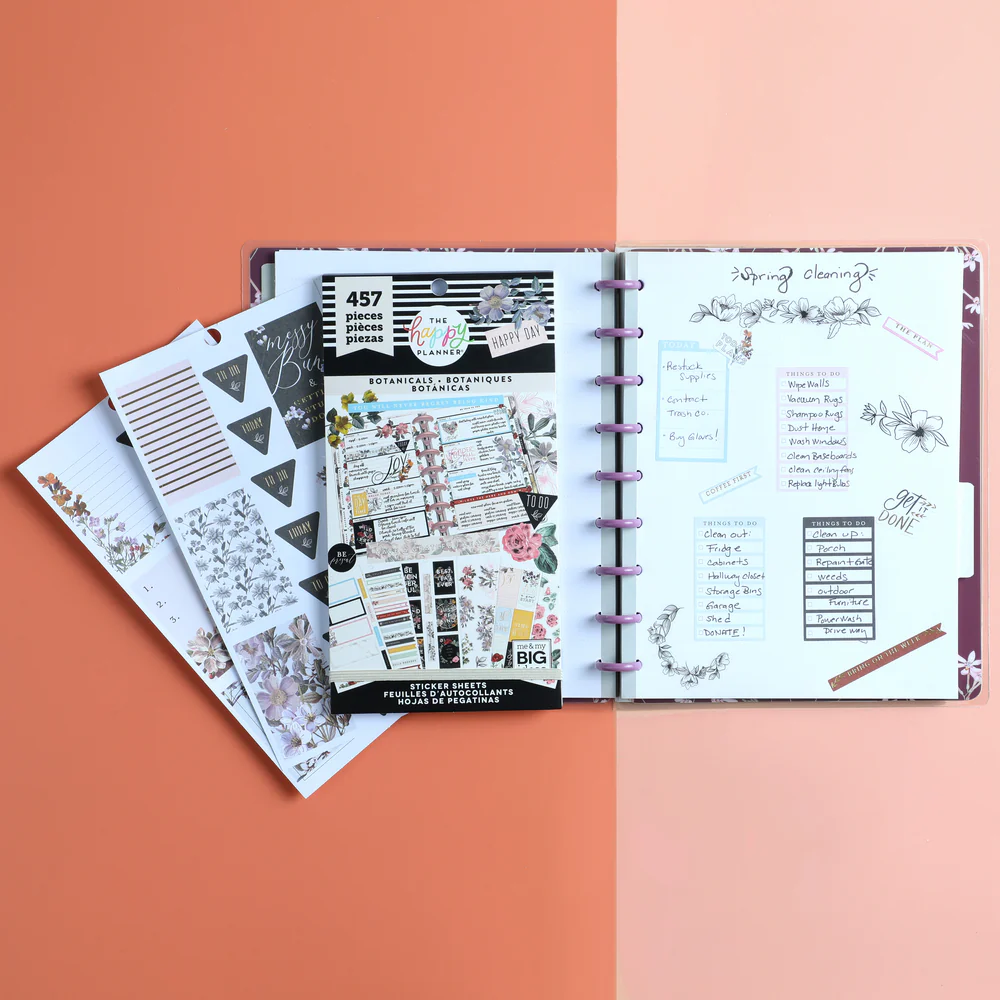 Spring Botanicals Bundle - Notebook + Accessories + Stickers 2 Spring Botanicals Bundle - Notebook + Accessories + Stickers
