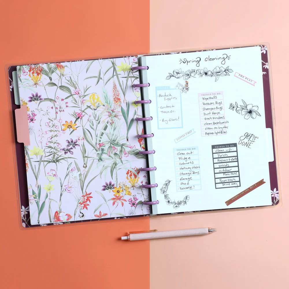 Spring Botanicals Bundle - Notebook + Accessories + Stickers 4 Spring Botanicals Bundle - Notebook + Accessories + Stickers
