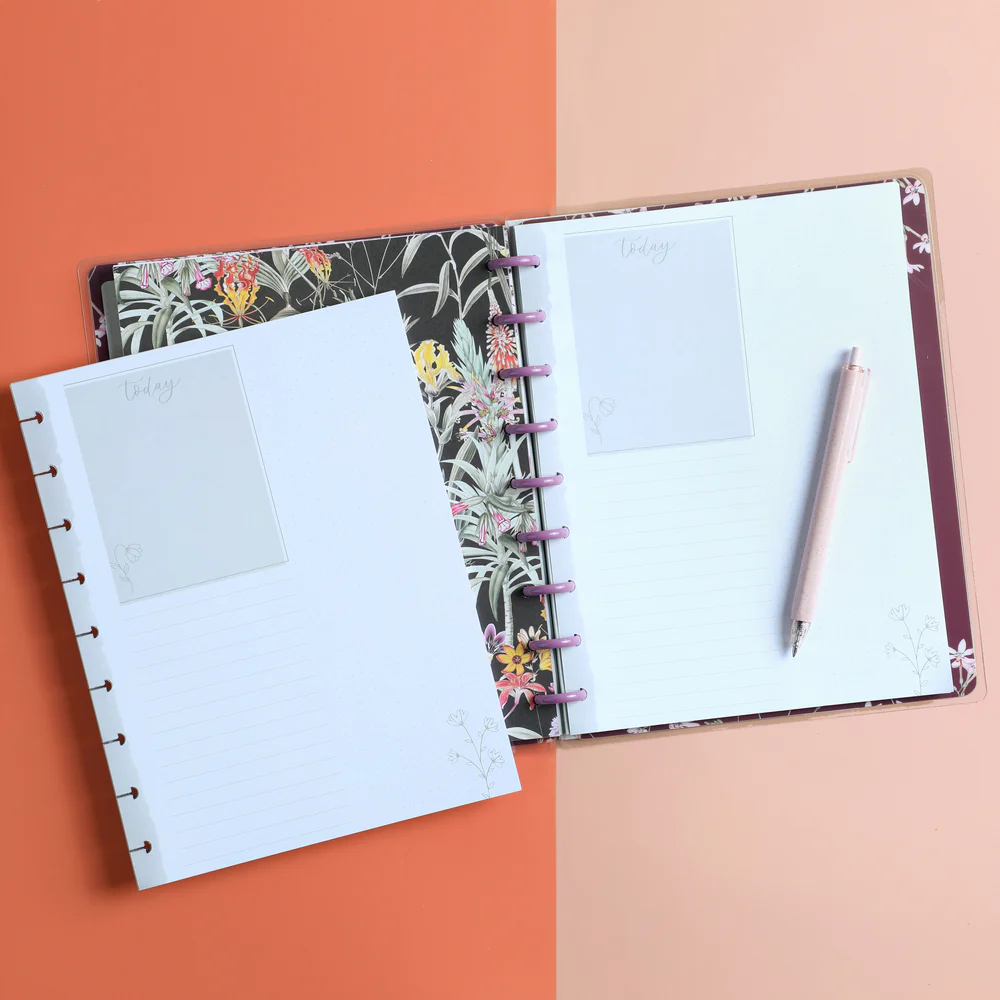 Spring Botanicals Bundle - Notebook + Accessories + Stickers 8 Spring Botanicals Bundle - Notebook + Accessories + Stickers