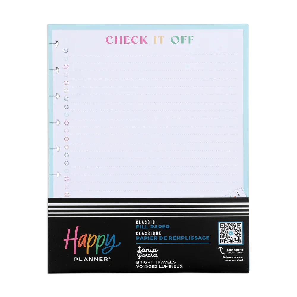 Happy Planner x Tània Garcia Bright Travels - Bullet List Classic Filler Paper - 40 Sheets 6 Happy Planner x Tània Garcia Bright Travels - Bullet List Classic Filler Paper - 40 Sheets
