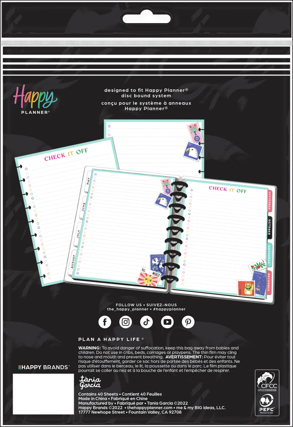 Happy Planner x Tània Garcia Bright Travels - Bullet List Classic Filler Paper - 40 Sheets 7 Happy Planner x Tània Garcia Bright Travels - Bullet List Classic Filler Paper - 40 Sheets
