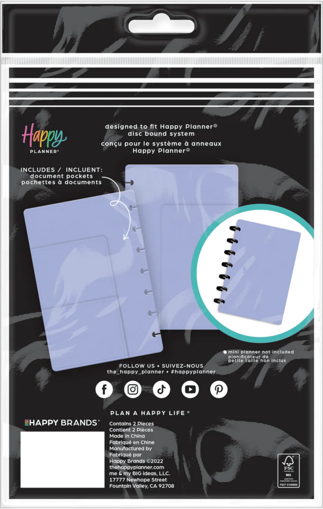 Periwinkle - DELUXE Snap-in Mini Planner Cover 6 Periwinkle - DELUXE Snap-in Mini Planner Cover