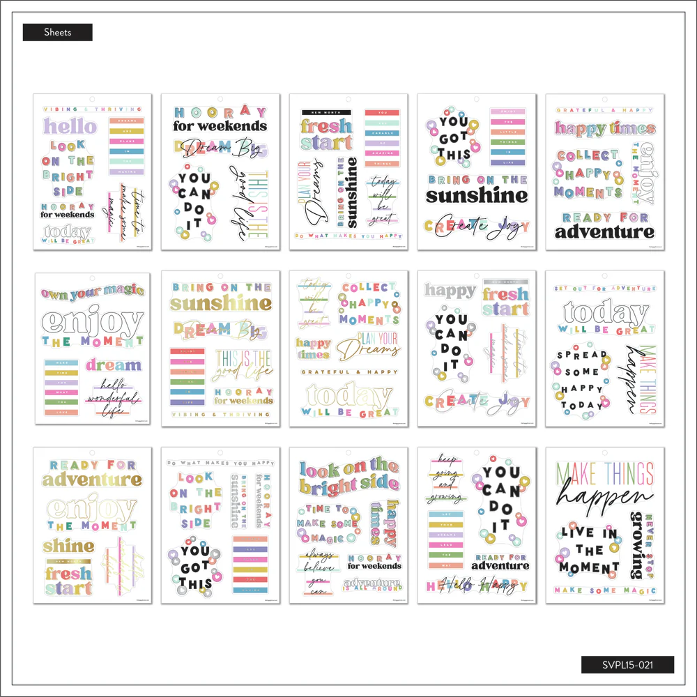 Happy Brights - Large Value Pack Stickers