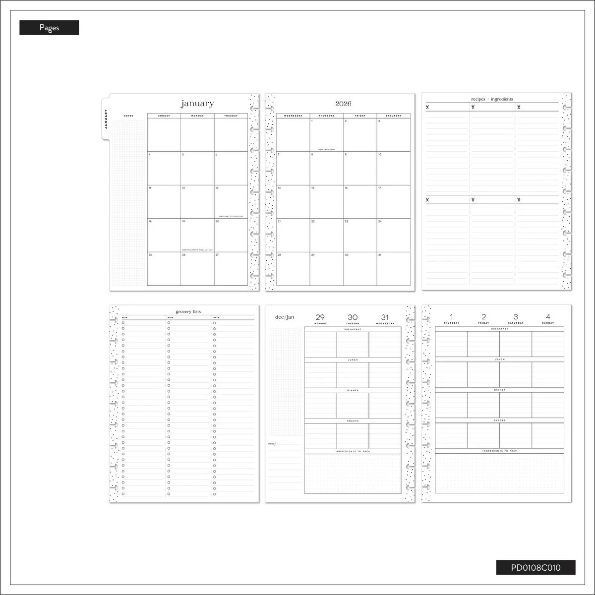 2026 Rustic Roots Customizable Meal Planner - Classic Meal Planning Layout - 12 Months 17 2026 Rustic Roots Customizable Meal Planner - Classic Meal Planning Layout - 12 Months