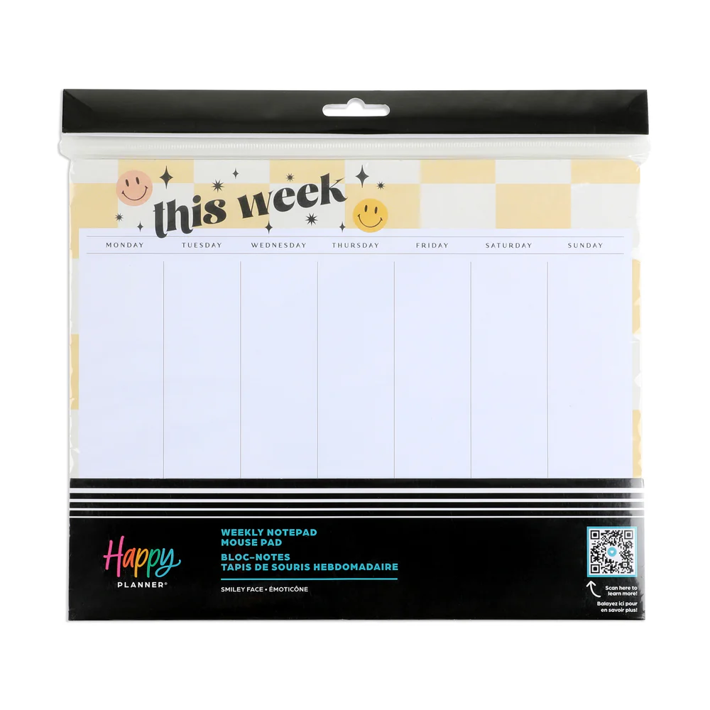 Smiley Face - Weekly Notepad & Mouse Pad