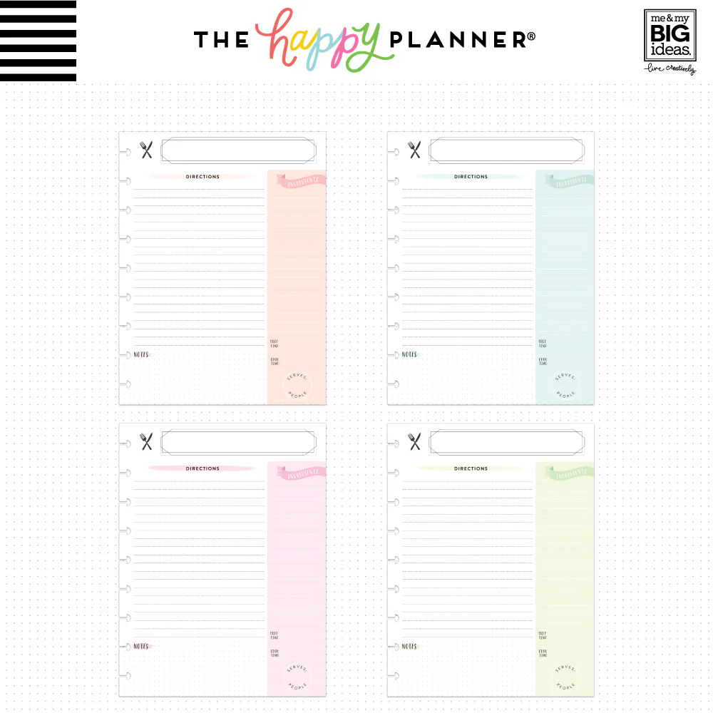 Classic Note Paper - Recipe + Meal Prep 2 Classic Note Paper - Recipe + Meal Prep